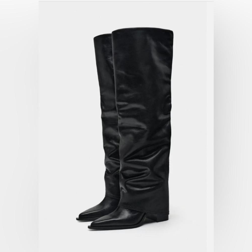 NWOT Zara Gaiter Boots RARE
